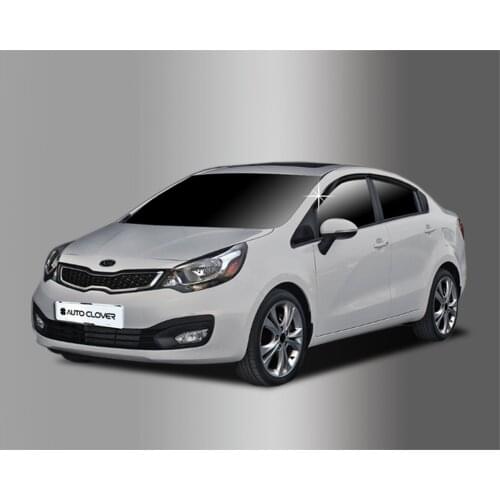 Chrome door visor side window deflector shade sun rain shield silver trips eaves for Kia Pride(4) 2011 RIO