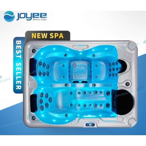 JOYEE Chinese Best Whirlpool Jet Hot Spa Tub for 3 People Hydromassage Therapy Family Garden Leisure Bath Exterior Jacuzzi