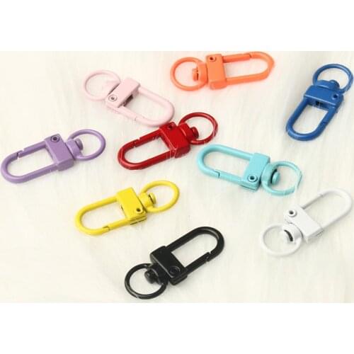 Colorful Metal Lobster Clasp Clips Key Chain Ring for Bag Car Keychain DIY Handmade Jewelry Finding Making Accessories 20pcs