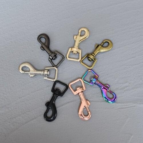 LOGO 50 Pcs 15mm Luggage Strap Metal Buckles Bags Lobster Carbines Swivel Trigger Snap Hook Collar DIY Accessory 15-LOGO-TH