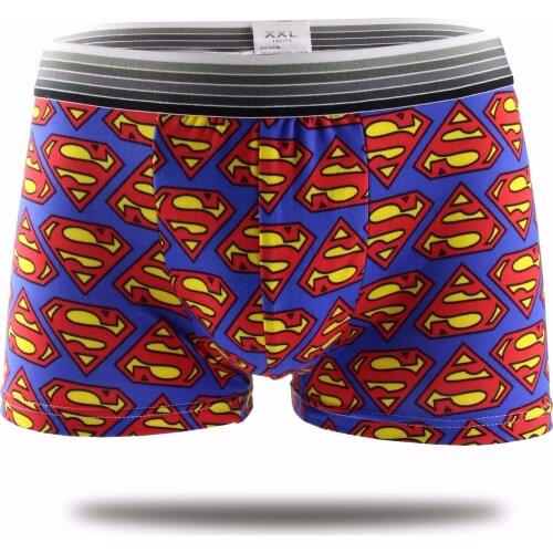 Cartoon Superheroes Mens Cartoon Fashionable Underwear Middle Waist Comfortable Breathable and Soft Boxer Pants Amination