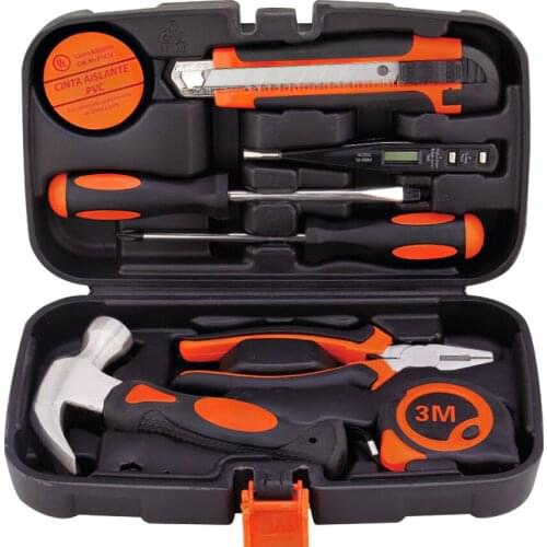 Hand Tool Set Wire Cutters/3M Tape Measure/Hammer/Electric Pen/Screwdriver Electrician Repair Tool Kits With Box