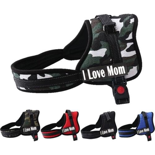 New Fashion Oxford Cloth Dog Personalized Harness Reflective Big Medium Small Dog Pet Name Harness