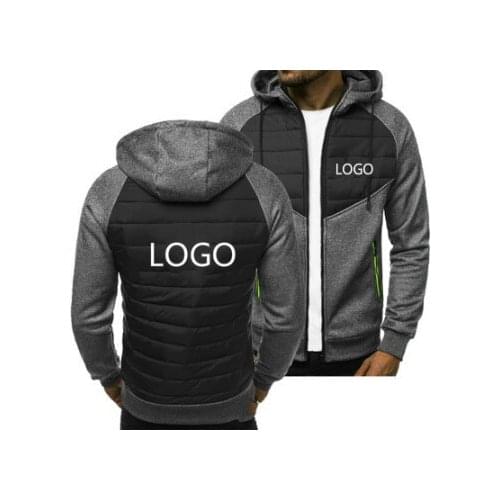 2021 new mens Hoodie custom logo spring and autumn jacket casual Sweatshirt long sleeve zipper Hoodie