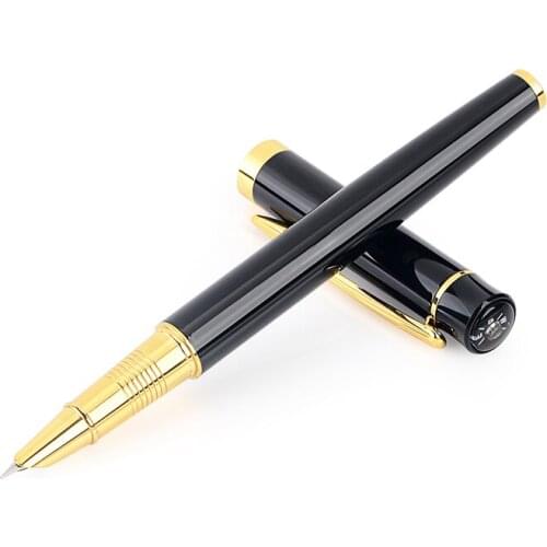 New Jinhao Extremely Fine Fountain Pens Metal Iraurita Matte Black Office Financial Tip 0.38mm Nib Pen Writing Tool Supplies