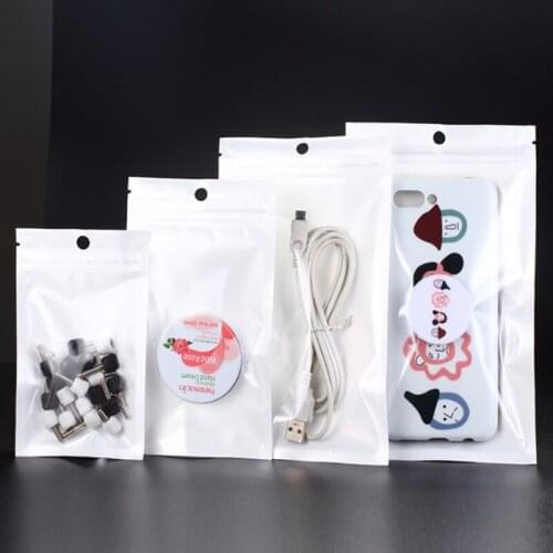 1000pcs 10x22cm 11x16cm 12x15cm 12x30cm 13x17cm 14x20 16x20cm 16x24cm Empty transparent and white jewelry plastic Packaging bag
