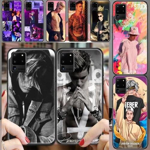 Justin Bieber Phone case For Samsung Galaxy Note 4 8 9 10 20 S8 S9 S10 S10E S20 Plus UITRA Ultra black soft cell cover tpu Etui