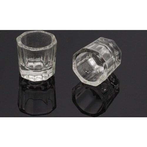 Dental Mixing Bowls Glass Household Octagonal Stirring Glass Cups Dappen Dishes For Dentist Lab Supplies