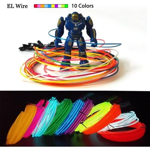 Halloween Decor Led Light Strip Neon Lamp EL Wire Rope Flexible EL Cable Tube For Night Club Advertising Board Decor