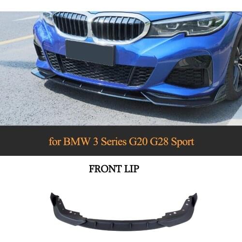 Carbon Fiber Look G20 G28 Front Bumper Lip For BMW 3 Series G20 G28 2019 2020 PP Matte Glossy Black Front Lip Splitters