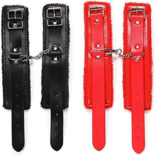 Adult Game Handcuffs PU Leather Restraints Bondage Cuffs Bdsm Fetish Slave Roleplay Tools nasty Sex Toys For Couples
