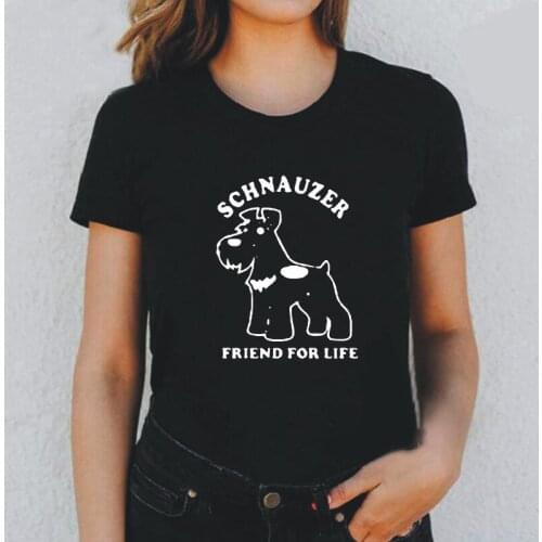 Schnauzer Dog Lover Pet Funny T Shirt Women Tops Fashion Summer Short Sleeve Tee Shirt Femme Casual Harajuku Camisas De Mujer