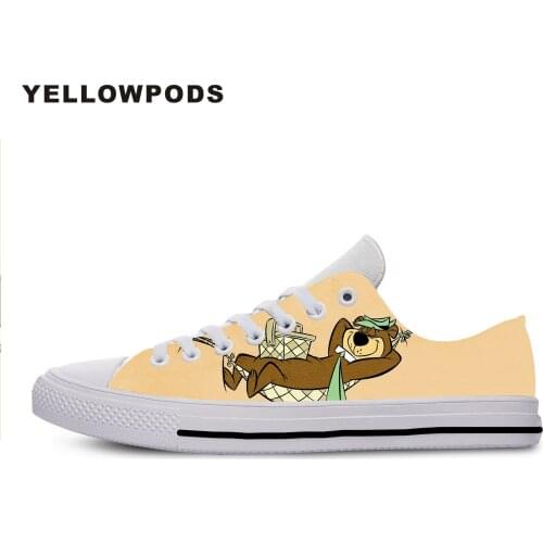 Womens Shoes Yogi Bear And Cindy Dancing Cartoon Patterns Novelty Casual Women Platform Shoes Woman Lady Casual White Shoes