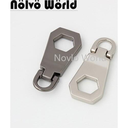 10-50 pieces 4 colors 35*17mm Size 5# zip slider pull SIZE 5 thick puller slider metal bags Garments fabric sewing