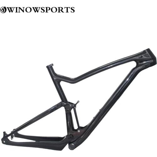 27.5er carbon MTB bike frame Rear shock 165X45mm carbon mountain bike 148X12mm Thru Axle full suspension bike frame