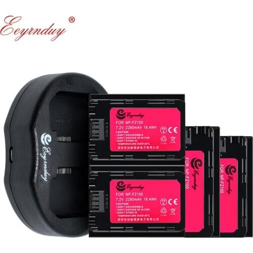 NP-FZ100 NP FZ100 4pack rechargeable battery batteries & Dual Charger for sony a9 a7riii a7r3 A7RM3