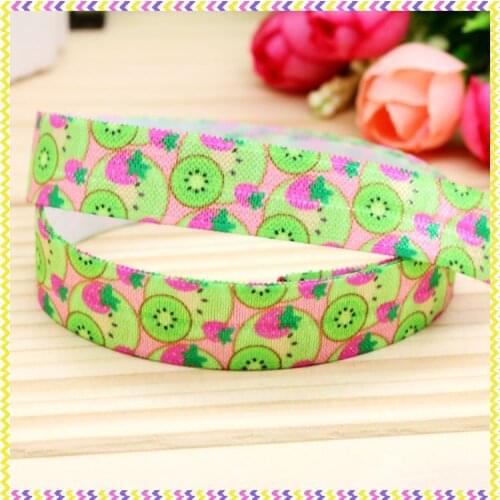 5/8'' Free shipping Fold Elastic FOE fruits printed headband headwear hairband diy decoration wholesale OEM P4439