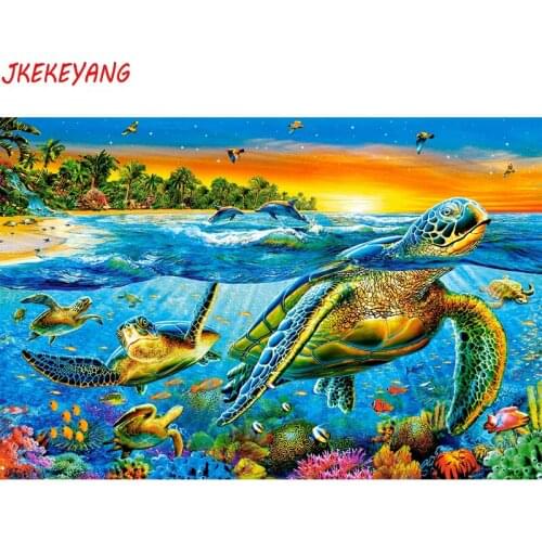 5D DIY square/round Diamond painting Turtle Cross Stitch Diamond Embroidery Pattern Rhinestone J2564