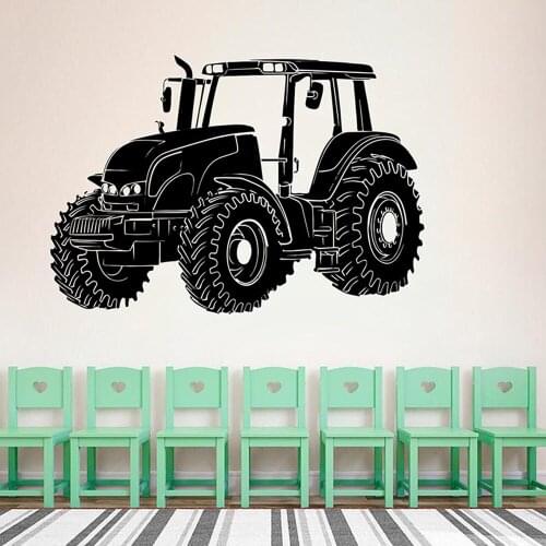 Large Tractor Truck Car Wall Decal Farm Truck Vehicle Decal Farmhouse Tractor Truck Vinyl Wall Sticker for Boy Room Decor C769