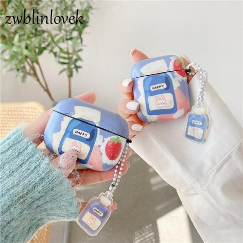 For Airpods Case Cute Cartoon Rabbit Pattern Earphone Cases For Apple Airpods 2 3 Pro Funny Hard Protect Cover Funda