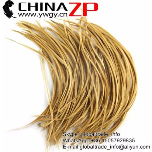 CHINAZP Goose Feathers 20~25cm(8 to 10 inch) Smooth Light Yellow Dyed Goose Biots Feathers Costumes Cosplay Decoration