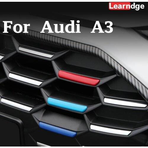 ABS Three Colors Decorative Strip Sticker of Racing Grills for Audi A3 8Y Sedan Sportback Limousine 2021 2020 Car Accessories