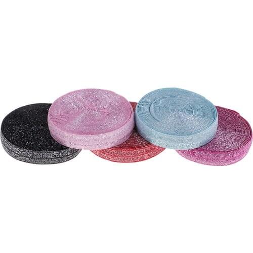5 Yards Stitching Glitter Metallic Elastic Band Elastic Rubber Tire Rubber