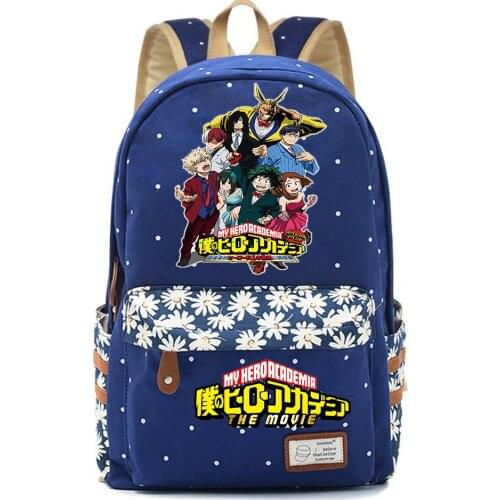 Anime My Hero Academia Canvas Backpack Schoolbag Casual High Quality Packsack Teenger Mochila Unisex Student Travel Laptop Bag
