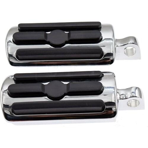 Chrome Motorcycle Left & Right Foot Peg Foot Rests For Harley Davidson (All Years) Sportster XL883 XL1200 Touring Softmail Dyna