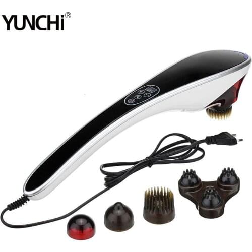 Electric Massager 4 Modes & 4 Heads Handheld Massager Soreness Relief Body Relaxation Deep Tissue Theray for Body Neck Back Legs