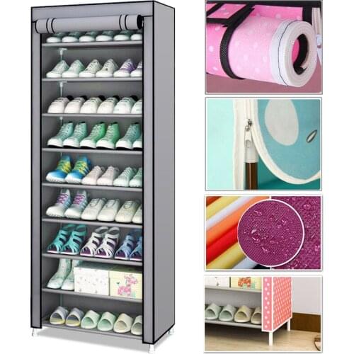 Minimalist Modern Shoe Rack Non-woven Fabric Dustproof Storage Shoes Cabinet Sundries Storage Bags Space Saving Shoe Organizer