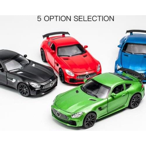 1:32 Model Car Toy for Benz AMG GTR Model Sports Car Sound & Light Alloy Diecast Toy Vehicles Kids Toys