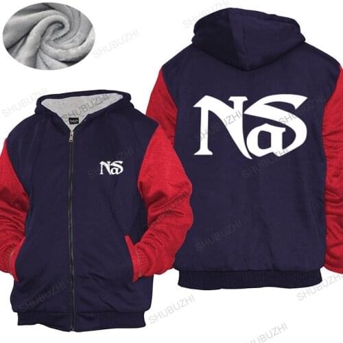 Warm coat male gift tops Nas WRITING gangstarr rap hip hop naughty nature tribe quest warm coat top gift Male thick hoody