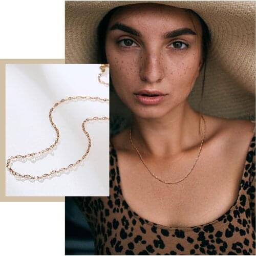 Nifty Thin Snake Box Singapore Chain Necklaces for Women,Gold Color Stainless Steel Choker Collar Gifts Jewelry,40-45cm