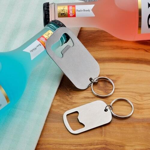 Portable Beer Bottle Opener Pocket Stainless Steel Beverage Bottle Opener Keychain Wedding Party Favor Gifts Mini decoration