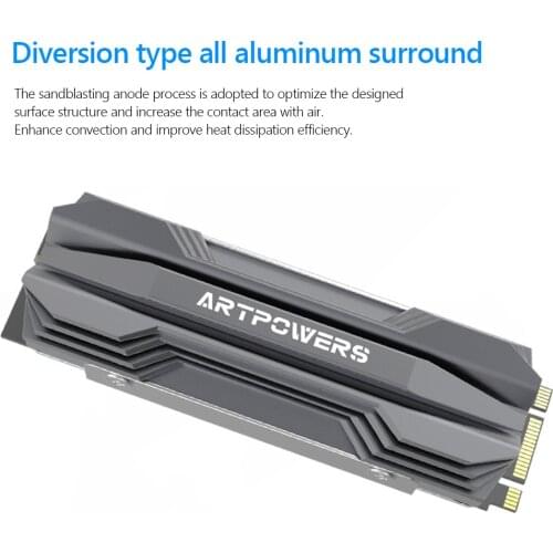 M.2 SSD Heatsink Cooler Aluminum Alloy Sheet M.2 2280 NVME Solid State Hard Disk Passive Heat Dissipation Radiator