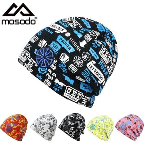 Mosodo Unisex Hats Winter Warm Beanies Crochet Knit Caps Chic Pattern Skulies Cap Fashion Hip Hop Snowboard Hat for Men Women