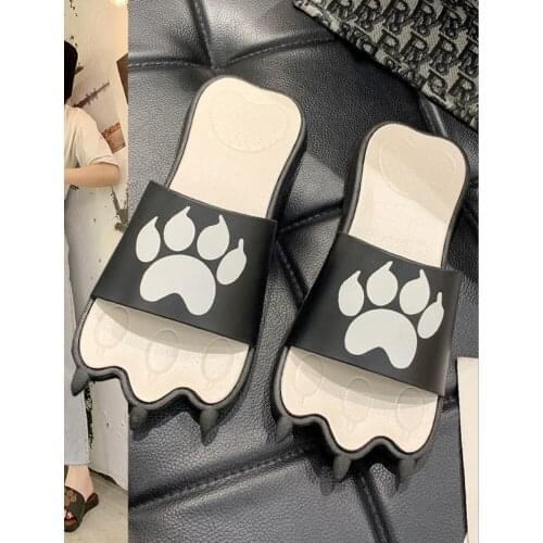 Luxury designer Unisex Bathroom slidder light weight comfy indoor slipper man woman summer footwear flip flops Bear claw slipper