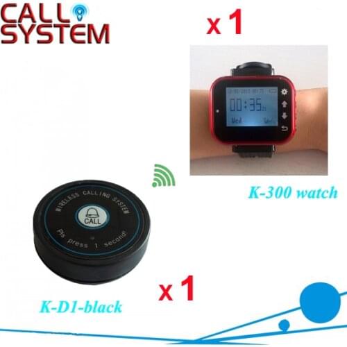 Restaurant Paging Order System 1 wrist watch 1 bell button for catering equipment