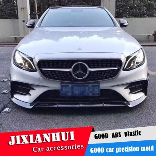 For W213 Body kit spoiler 2016-2018 For Mercedes-Benz E-class ABS Rear lip rear spoiler front Bumper Diffuser Bumpers Protector