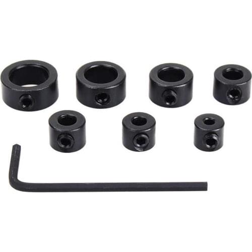 8pcs/Set 3-12mm Drill Bit Locator Depth Stop Collars Ring Positioner with Hex Wrench Drill Depth Stop Ring