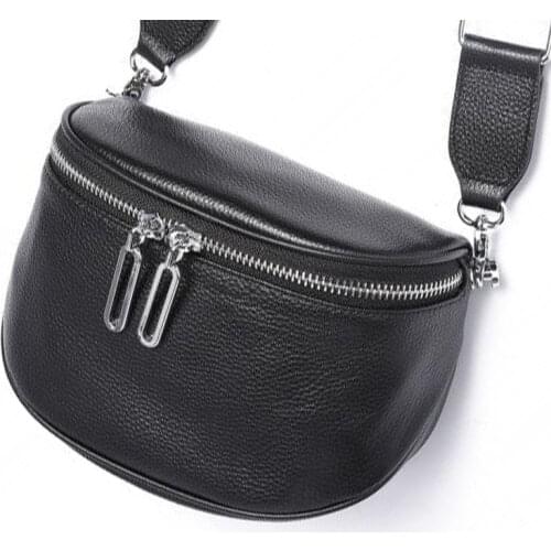 New Summer Genuine Leather Saddle Bags for Women 2021 Real Leather Handbag Female Chest Bag High Quality Shoulder Messenger Bags