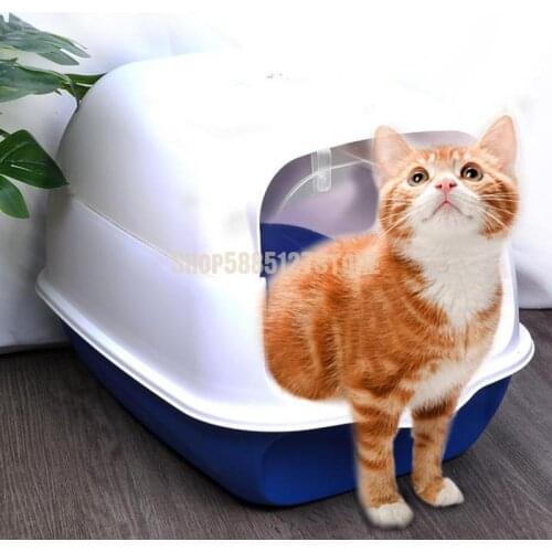 Cat Litter Basin Fully Enclosed Cat Toilet Extra Large Deodorant Anti Splash Small Litter Basin Cat Products