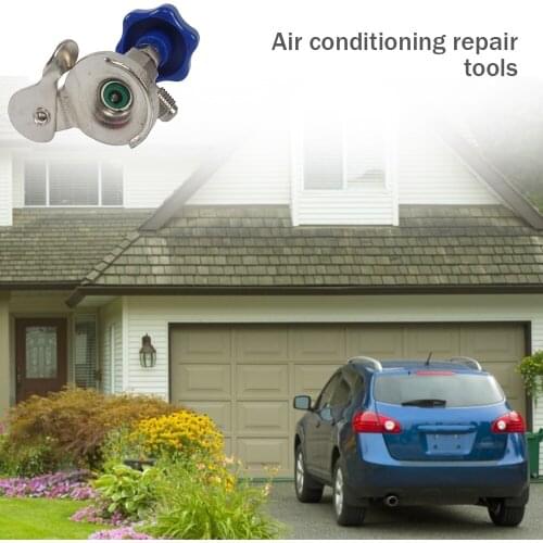 R134a Universal Auto Air Refrigerant AC Can Tap Valve Bottle Opener Tool With Blue Cap Air Conditioner Repair Tool