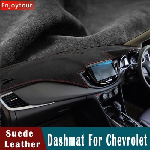 Suede Leather Dashmat Dashboard Cover Dash Mat For Chevrolet Cruze Malibu Sail Spark Captiva Equinox Trax/Tracker AVEO Comaro