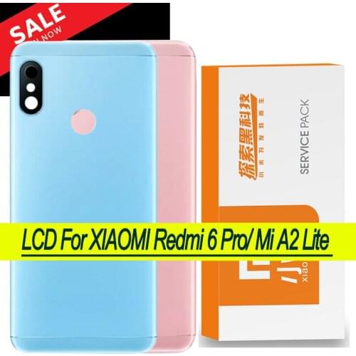 For Xiaomi Redmi 6 Pro/ Mi A2 Lite Battery Back Cover Rear Door Housing Replacement Spare Parts For Redmi 6 pro back housing