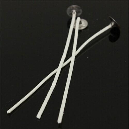 100mm Candle Wick Pre Waxed Candle Wick With Sustainers Cotton Coreless Candle Wicks Cotton Making Material/30PCS