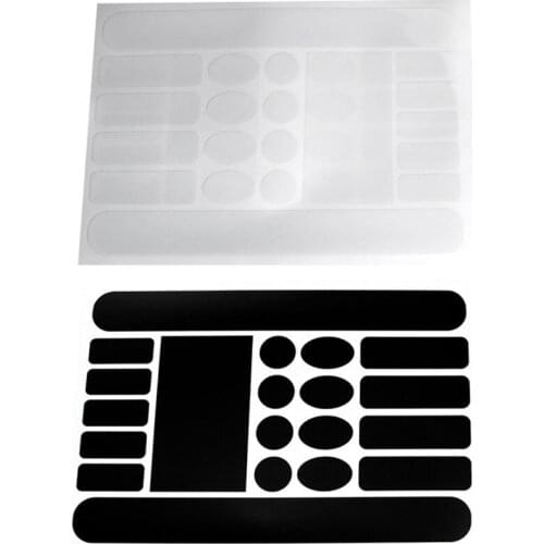 2Pcs Bicycle Front Fork Frame Protector Bike Chain Stay Protection - Matt Black & Transparent