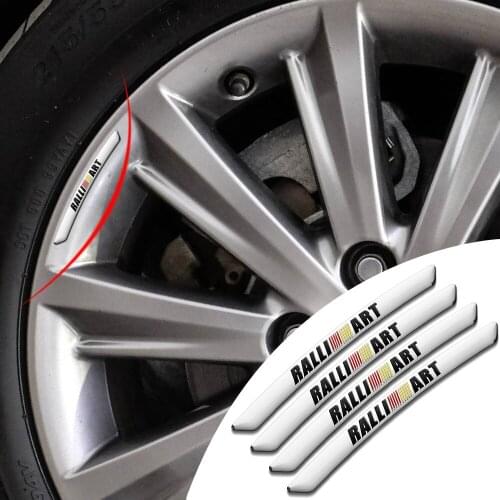 4pcs Wheel Hub Badge Sticker Metal For Mitsubishi Colt Lancer Galant Fortis Outlander Mirage Diamante L200 RALLIART Car Tuning