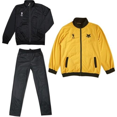 Anime Haikyuu!! MSBY Team Coats 3D Printing Fall Winter Baseball Jacket Stand Collar Tops Pants Hip Hop Jackets Zipper Men Women